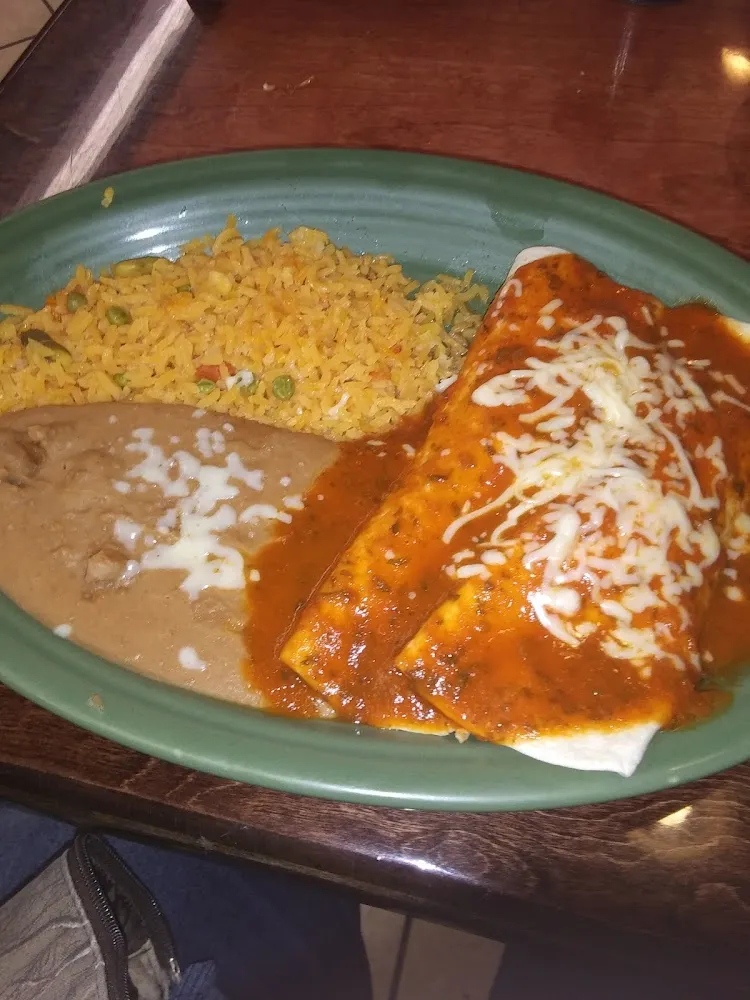 1 Beef 1 Chicken Burrito with Rice & Beans